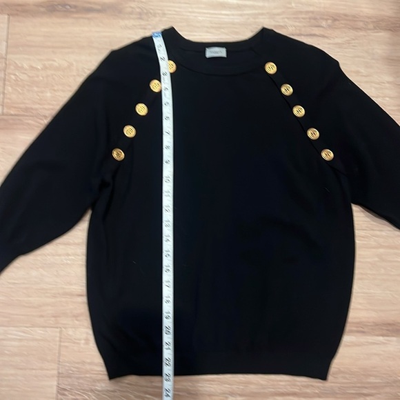 Marella Sport, Black blend, 3/4 sleeve cotton blend sweater Size - Small - Picture 13 of 15